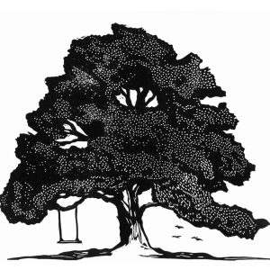 Lino print Waite Tree